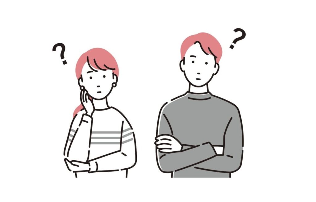 疑問を感じている男女とはてなマーク